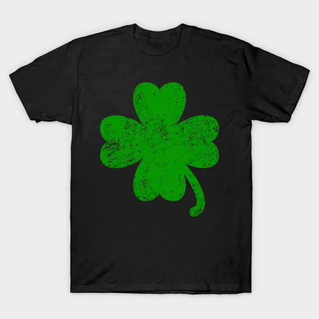 Vintage Style Distress Lucky Irish Green Shamrock Pride tee T-Shirt by CMDesign